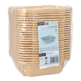 Papstar Lunchbox, eckig, braun
