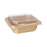 Papstar Lunchbox, eckig, braun