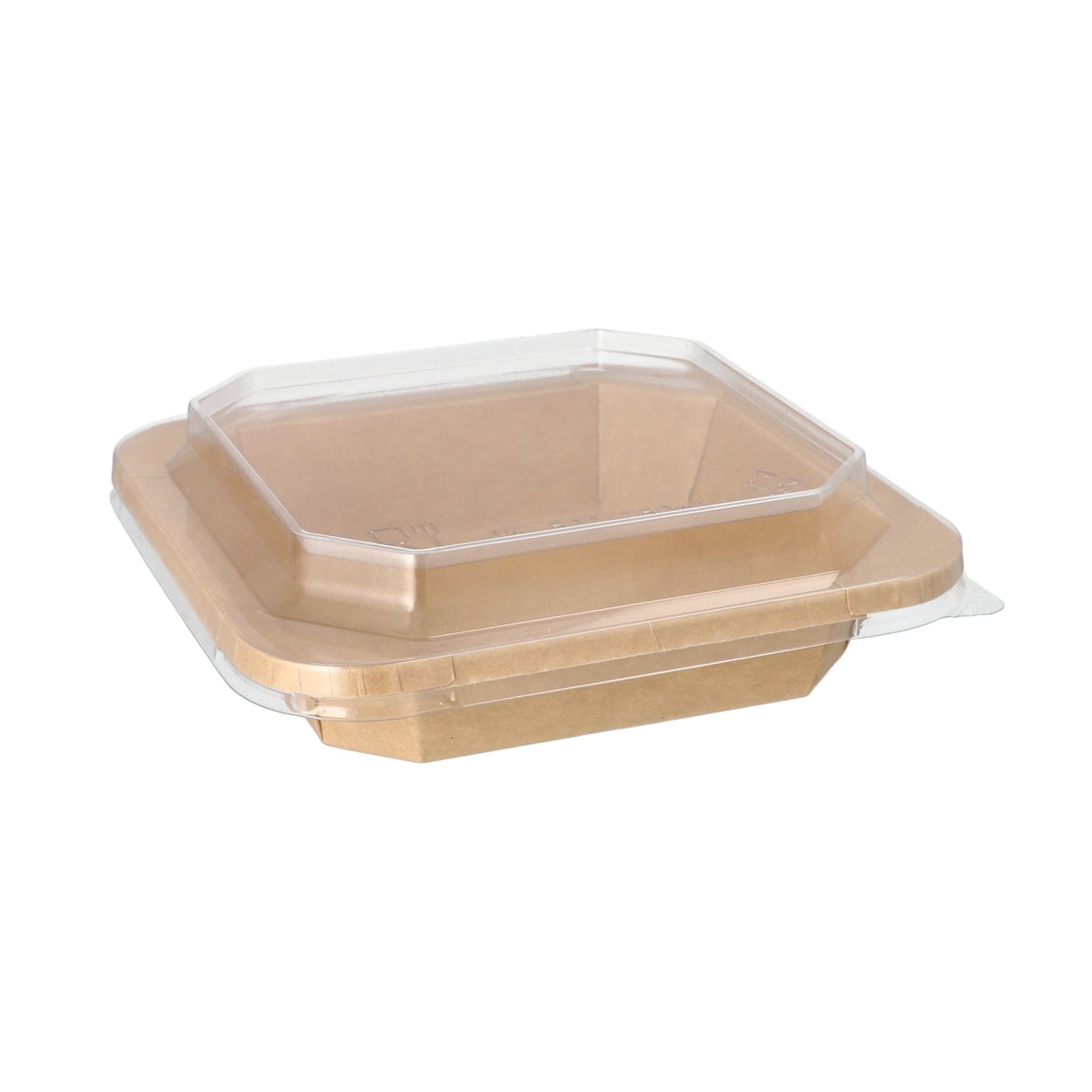 Papstar Lunchbox, eckig, braun