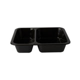PAPSTAR Mikrowellenschalen Siegelschale, 1205 ml, 2-geteilt 1 Karton (10 Packungen × 50 Stück), Schwarz