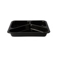 PAPSTAR Mikrowellenschalen Siegelschale, 765 ml, 3-geteilt 1 Karton (10 Packungen × 50 Stück), Schwarz