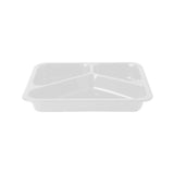 PAPSTAR Mikrowellenschalen Siegelschale, 765 ml, 3-geteilt