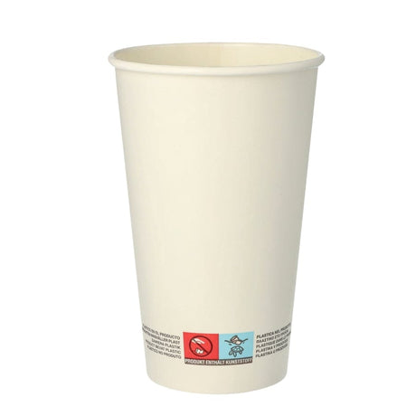 Papstar Pappbecher, 0,4 l, Ø 9 cm, 13,9 cm, weiss