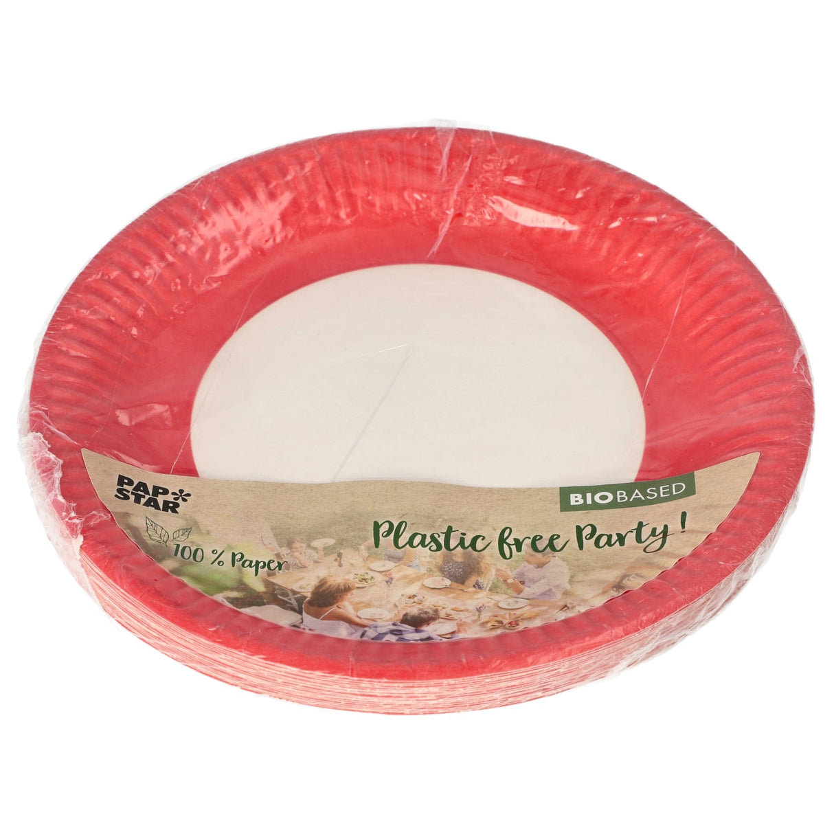 Papstar Pappteller, 23 cm 1 Karton (25 Packungen × 20 Stück), Rot