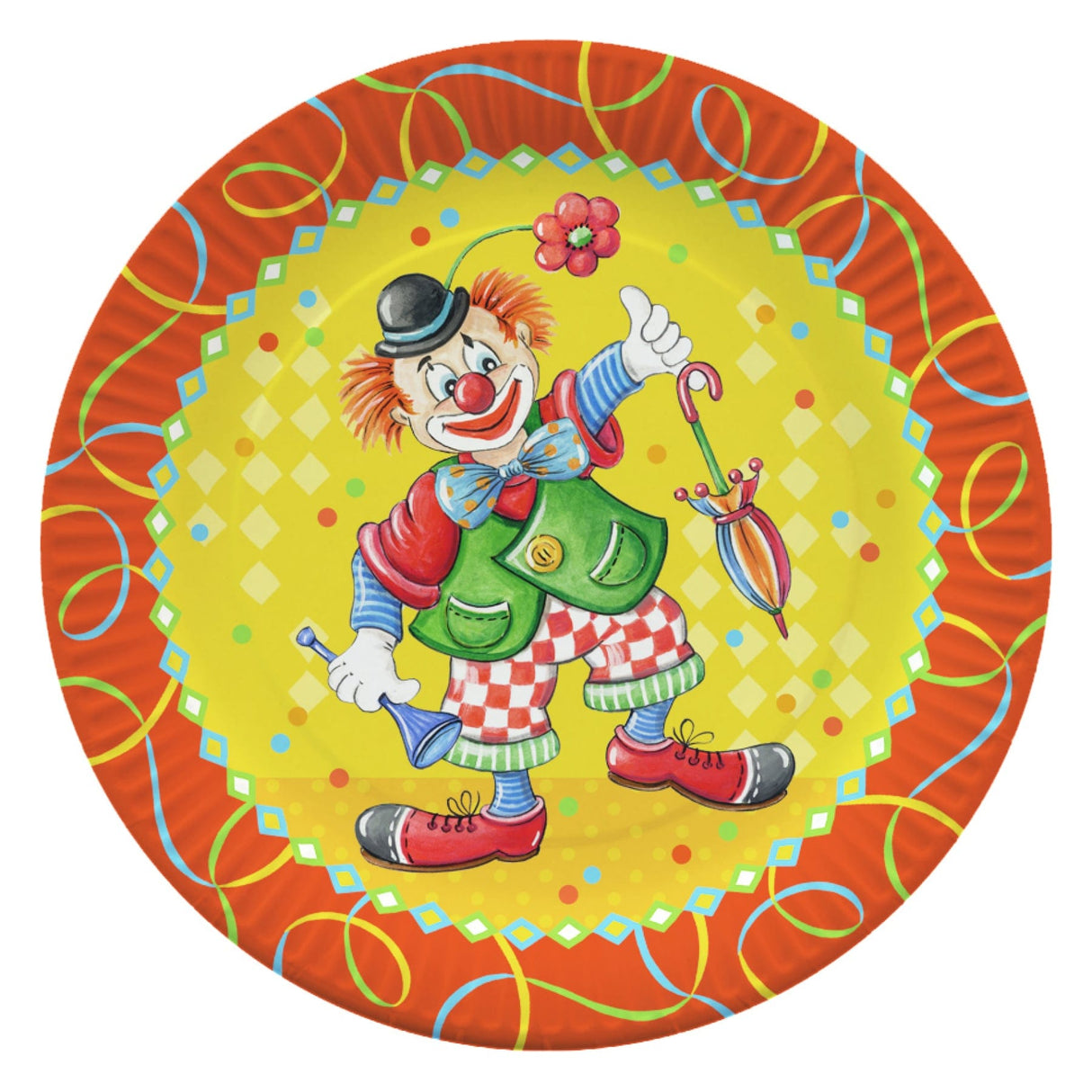Papstar Pappteller, Clown, 23 cm