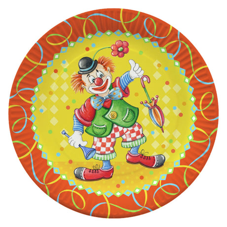 Papstar Pappteller, Clown, 23 cm