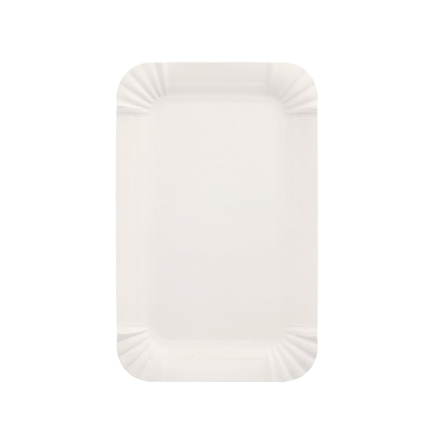 Papstar Pappteller, eckig, weiß 1 Packung (250 Stück), 10 x 16 cm