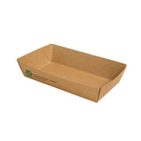 Papstar Pure „100% Fair“ Snacktrays, Pappe 1 Packung (80 Stück), 8,5 x 15,5 x 3,5 cm, Groß