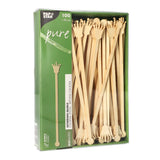 Papstar Pure Bambus Getränke-Quirle, Crown, 20 cm 1 Karton (10 Packungen × 100 Stück)