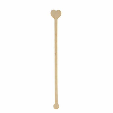 Papstar Pure Bambus Getränke-Quirle, Heart, 20 cm