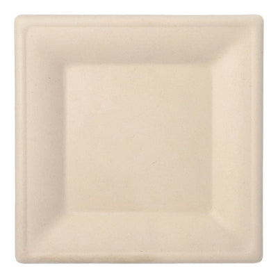 Papstar Pure Einwegteller, Zuckerrohr, 26 x 26 cm