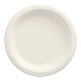 Papstar Pure Einwegteller, Zuckerrohr, Ø 15 cm 1 Packung (50 Stück), Weiß