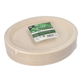 Papstar Pure Einwegteller, Zuckerrohr, oval 26 x 20 cm