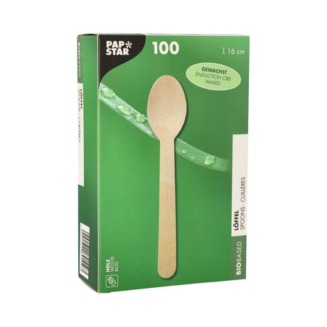Papstar Pure Esslöffel Holz