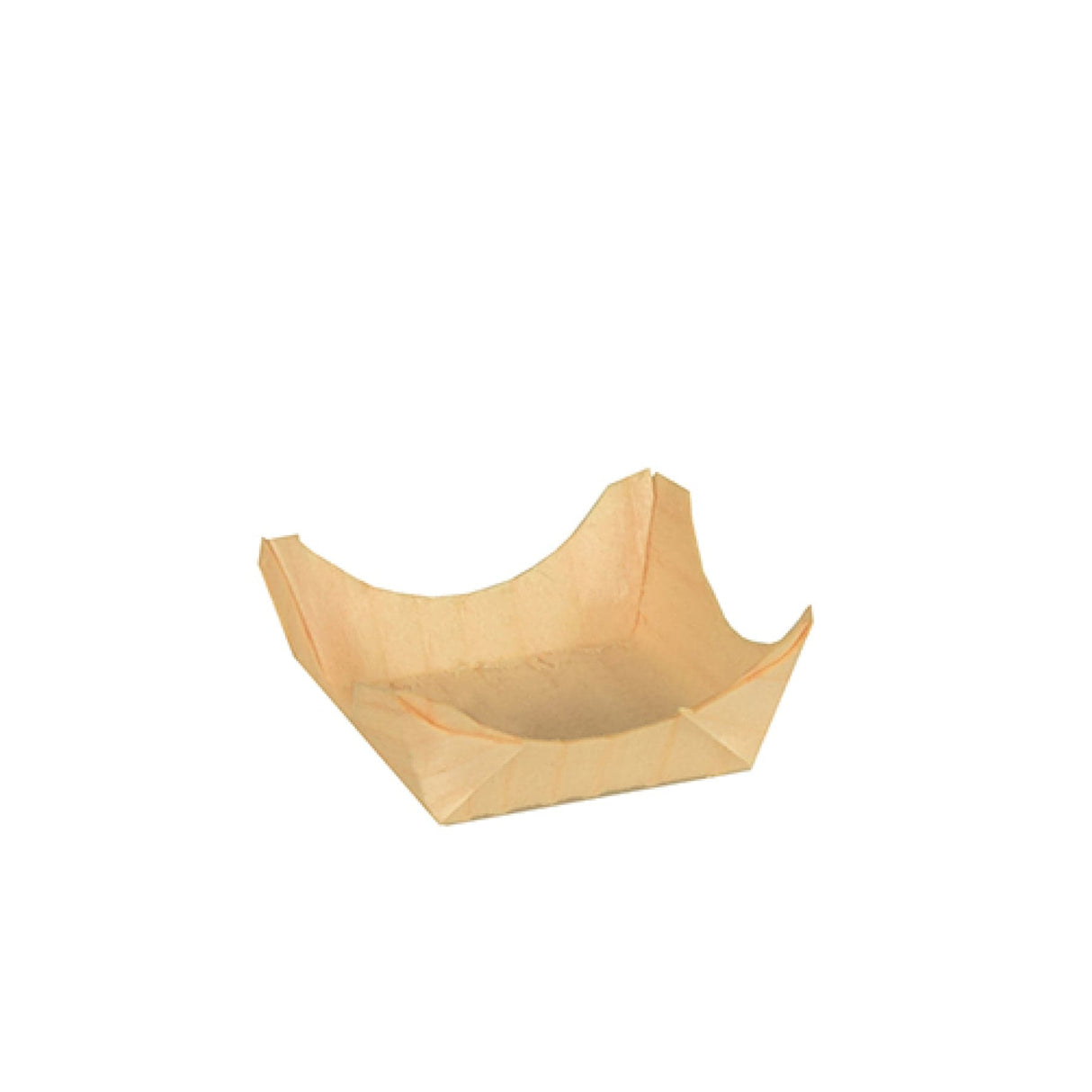 Papstar Pure Fingerfood-Schalen Holz, eckig 1 Packung (50 Stück), 4 x 4 x 1,5 cm