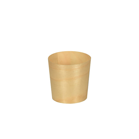 Papstar Pure Fingerfood-Schalen Holz, rund 1 Packung (50 Stück), ø 4,5 cm