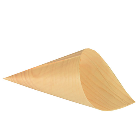 Papstar Pure Fingerfood-Spitztüten,m Holz 1 Packung (50 Stück), ø 12,5 cm