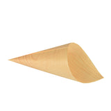 Papstar Pure Fingerfood-Spitztüten,m Holz 1 Packung (50 Stück), ø 9,5 cm
