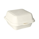 Papstar Pure Hamburger-Boxen, Zuckerrohr, mikrowellengeeignet