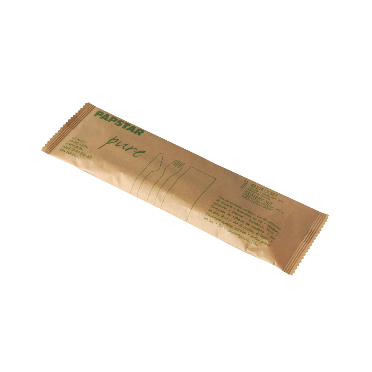 Papstar Pure Holz Besteckset, 3-teilig