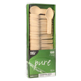 Papstar Pure Holz Fingerfood-Löffel, 7,6 cm 1 Karton (10 Packungen × 100 Stück)