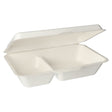 Papstar Pure Menüboxen 2-geteilt, Zuckerrohr, weiß