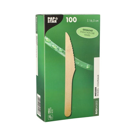 Papstar Pure Messer Holz