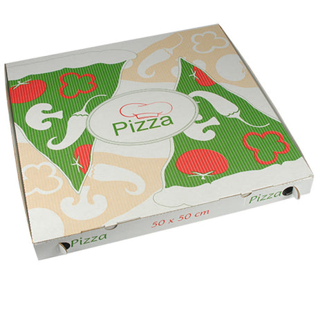 Papstar Pure Pizzakarton, Cellulose 1 Karton (50 Stück), 50 x 50 x 5 cm