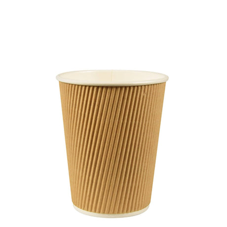 Papstar Pure Ripple Wall Trinkbecher, Pappe 1 Packung (25 Stück × 200 ml)