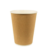 Papstar Pure Ripple Wall Trinkbecher, Pappe 1 Packung (25 Stück × 300 ml)