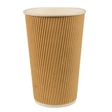 Papstar Pure Ripple Wall Trinkbecher, Pappe 1 Packung (25 Stück × 400 ml)