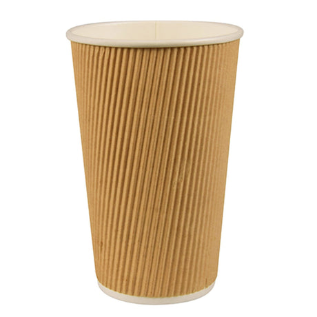 Papstar Pure Ripple Wall Trinkbecher, Pappe 1 Packung (25 Stück × 400 ml)
