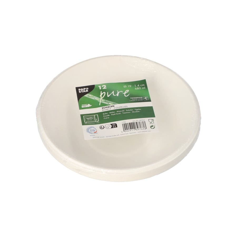 Papstar Pure Schalen, Zuckerrohr, 680 ml