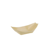 Papstar Pure Schiffchen Fingerfood-Schalen, Holz 1 Packung (50 Stück), 16,5 x 8,5 cm