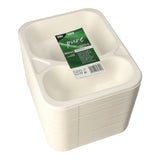 PAPSTAR Pure Siegelschalen Zuckerrohr-Schale, 825 ml, 2-geteilt