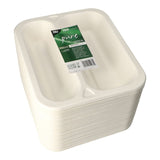 PAPSTAR Pure Siegelschalen Zuckerrohr-Schale, 975 ml, 2-geteilt