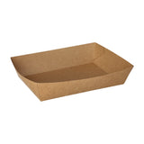 Papstar Pure Snacktrays aus Pappe, braun, 50 Stück 50 Stück, ø 16 cm