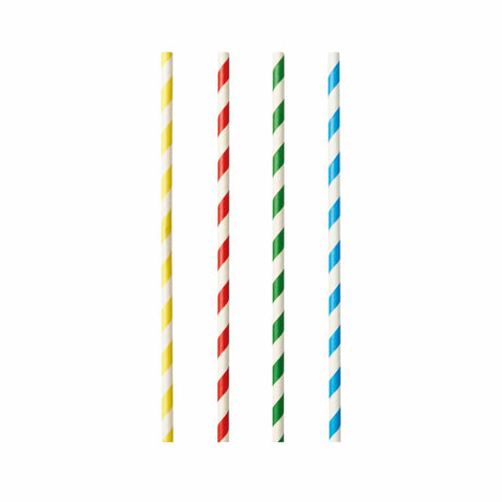 Papstar Pure Stripes Shake-Halme, farbig sortiert