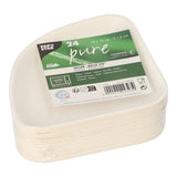 Papstar Pure Teller 1/4, Zuckerrohr, 13 x 13 cm, nachhaltig
