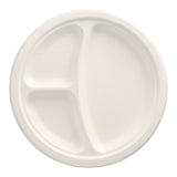 Papstar Pure Teller, Zuckerrohr, 3-geteilt 1 Packung (50 Stück)