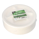 Papstar Pure Teller, Zuckerrohr, 3-geteilt