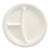 Papstar Pure Teller Zuckerrohr, 3-geteilt Ø 23 cm