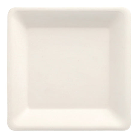 Papstar Pure Teller, Zuckerrohr, eckig 1 Packung (50 Stück), ø 15,5 cm