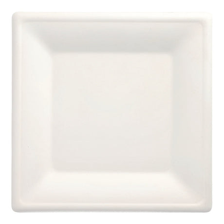 Papstar Pure Teller, Zuckerrohr, eckig 1 Packung (50 Stück), ø 26 cm