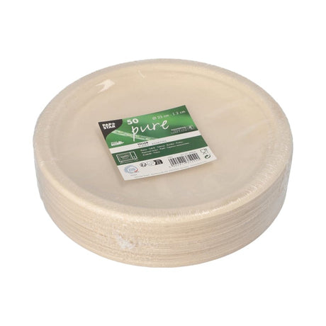 Papstar Pure Teller, Zuckerrohr, Ø 23 cm
