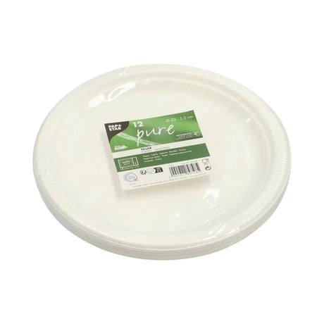 Papstar Pure Teller, Zuckerrohr, Ø 23 cm