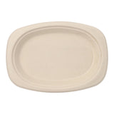 Papstar Pure Teller, Zuckerrohr, oval 23 x 16 cm 1 Packung (50 Stück), Natur