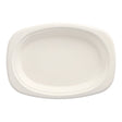Papstar Pure Teller, Zuckerrohr, oval 23 x 16 cm 1 Packung (50 Stück), Weiß