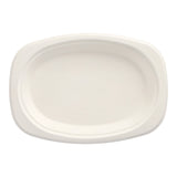 Papstar Pure Teller, Zuckerrohr, oval 23 x 16 cm 1 Packung (50 Stück), Weiß