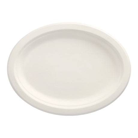 Papstar Pure Teller, Zuckerrohr oval 26 x 20 cm